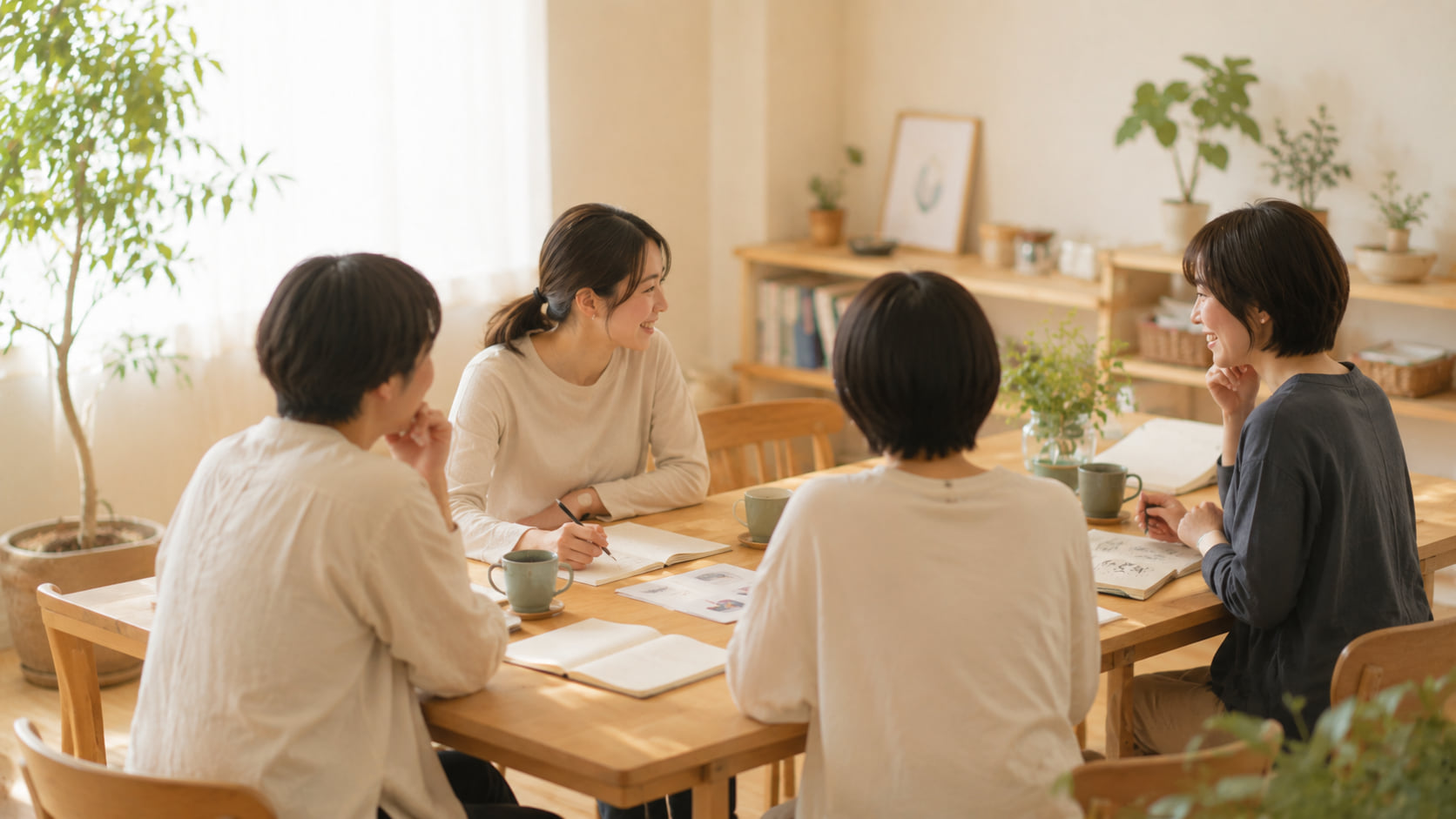 教室の壁に貼られたカレンダーと書類。